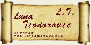 Luna Tiodorović vizit kartica